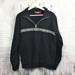 Supreme World Famous 1/4 Zip Sweater Sweatshirt M